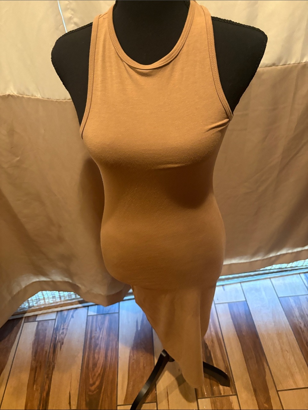 Forever 21 Camel Sleeveless Midi Dress